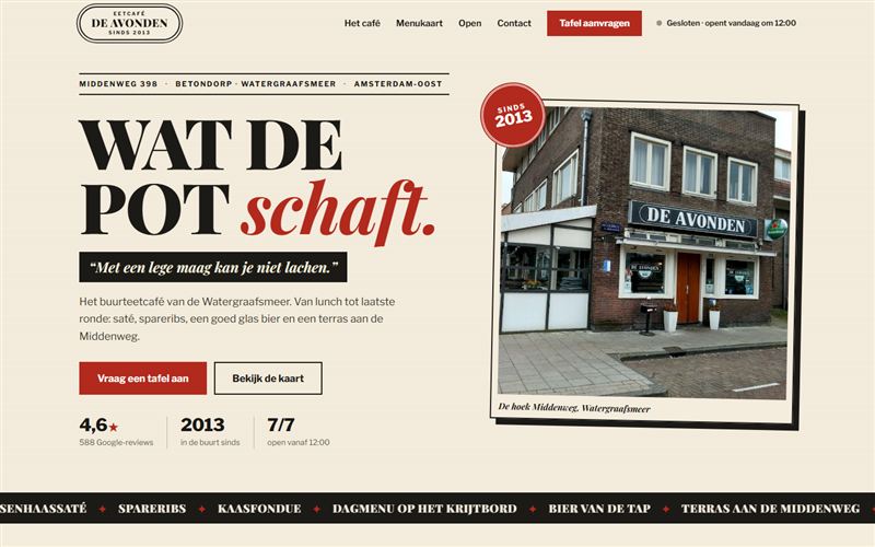 Demo Eetcafé De Avonden