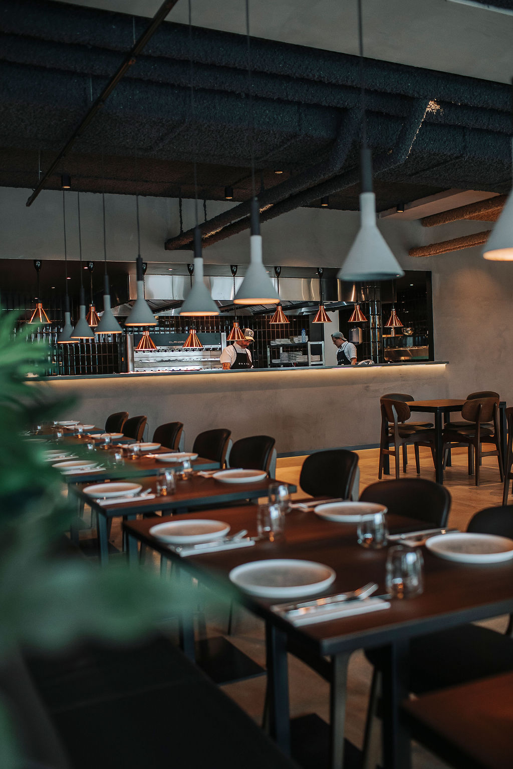 Bar en open keuken van Graça
